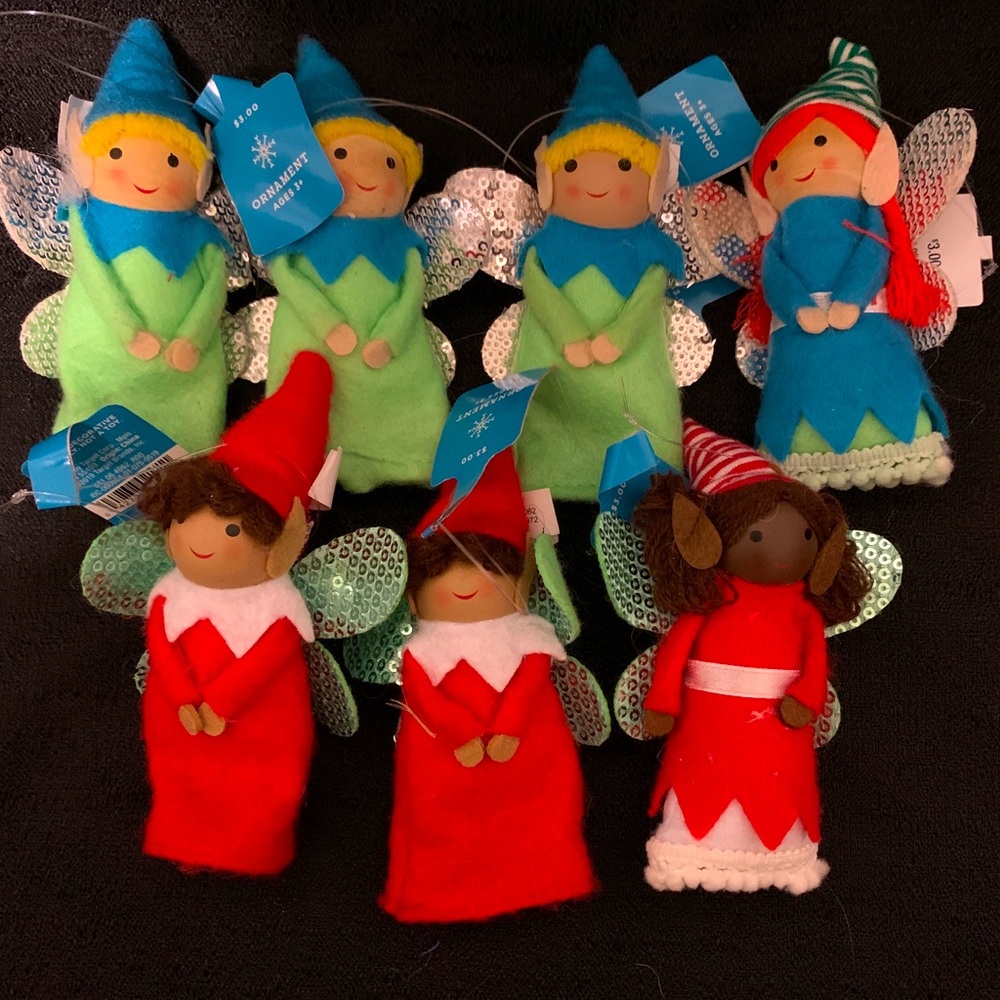 New Wondershop 2019 Angel Fairy Christmas Ornaments Lot of 7